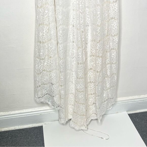 Maggie Sottero Dorian 8MS563 All-over Lace Beaded Straps Wedding Dress, Size 12 - Picture 7 of 16